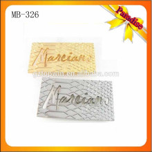 MB326 Cutting out logo for handbag/purse/wallet/clothing small metal logo